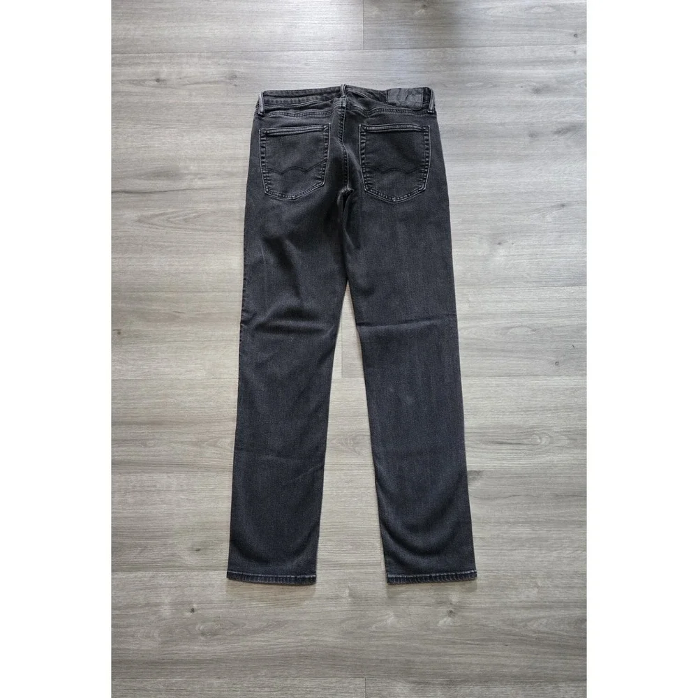 American Eagle Men Jeans Size 31x34 Black Denim Slim Straight Air Flex Plus